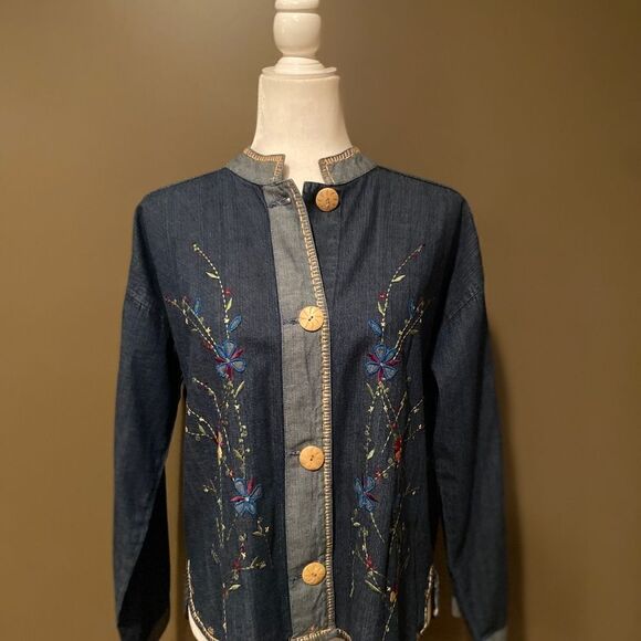 Coldwater Creek Jean Embroidered Jacket - Picture 3 of 14